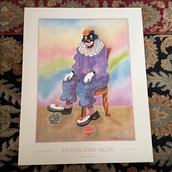 Kathleen A Wilson's 1990 "On the Ball" Print Signed and Dated - Picture 1 of 11